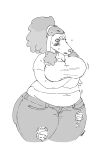  annoyed anthro belly_overhang big_breasts big_butt blush blush_lines bottomwear breasts butt canid canine canis chubby_female clothing crossed_arms denim denim_clothing domestic_dog female greatoneboyle hair hi_res jeans mammal manna-mint navel overweight overweight_female pants poodle solo split_color thick_thighs tied_hair torn_bottomwear torn_clothing torn_jeans torn_pants wide_hips 