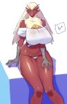  aaassstaro anthro big_breasts blaziken breasts clothing female nintendo panties pok&eacute;mon pok&eacute;mon_(species) red_body side-tie_panties simple_background solo underwear video_games white_background wide_hips 