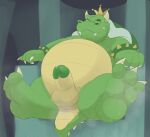  anthro anus bastardpalace bodily_fluids bowser feet hi_res king_koopa koopa male mario_bros nintendo overweight overweight_male scalie solo sweat video_games 