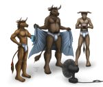  5_fingers 5_toes abs anthro belly belly_hair biceps biped blue_towel body_hair bovid bovine bovine_ears bovine_tail briefs brother brothers brown_body brown_eyes brown_fur cable cattle cellphone chest_hair clothed clothing container countershade_fur countershade_torso countershading cup digital_media_(artwork) dragontears eyes_closed father father_and_child father_and_son feet fingers front_view fur group hair hairy_legs holding_cup holding_object holding_towel horn humanoid_feet looking_down male mammal mechanical_fan muscular muscular_anthro muscular_male nipples open_towel parent parent_and_child pecs phone plantigrade shadow sibling side_view signature simple_background slightly_chubby smartphone son standing tail_tuft toes topless towel trio tuft underwear underwear_only white_background white_briefs white_clothing white_underwear 