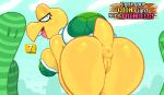  anthro anus bedroom_eyes bent_over big_breasts big_butt bottomless bra breasts bubble_butt butt clothed clothing dialogue digital_media_(artwork) female genitals half-closed_eyes huge_butt koopa koopa_troopa looking_at_viewer looking_back mario_(series) mario_bros narrowed_eyes nintendo pixel_(artwork) pussy reptile scalie seductive shell solo somescrub text thick_thighs turtle turtle_shell underwear video_games 