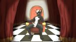  anthro balls bored bored_expression canid canine canis chair curtains draik erection fur furniture genitals hi_res male mammal nude penis shaded simple_background sitting solo throne throne_room wolf 