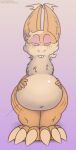 absurd_res ambiguous_gender anthro belly big_belly claws digital_media_(artwork) foxball fur hair hi_res kitty_pride lagomorph leporid lying mammal navel nude on_front overweight rabbit savaj_(kitty_pride) simple_background solo standing 