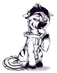  absurd_res clothed clothing doomer equid equine fan_character feral hi_res hoodie lighter mammal meme sad shamziwhite sketch smoking solo topwear zebra 