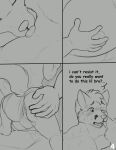  absurd_res anthro anus blush bodily_fluids brother brothers canid canine comic duo fox foxserx greyscale hi_res incest_(lore) male male/male mammal monochrome muscular muscular_male nipple_fetish nipple_play nipple_suck pecs sibling sucking sweat young young_domination 