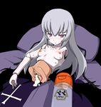  after_sex amputee artificial_vagina blush breasts cl-55 cum doll doll_joints dress long_hair lube nipples nude purple_eyes rozen_maiden silver_hair small_breasts solo suigintou torso_sex wings 