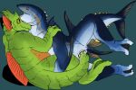  anthro anthro_on_anthro anthro_penetrated anthro_penetrating anthro_penetrating_anthro blue_body blue_tail cloacal cloacal_penetration dorsal_frill duo ear_frill eyes_closed fish forked_tail frill_(anatomy) gills glistening glistening_eyes green_body green_tail imperatorcaesar looking_pleasured male male/male male_penetrated male_penetrating male_penetrating_male marine open_mouth penetration red_frill ridged_tail sex sharp_teeth spread_legs spreading tail_fetish tail_in_cloaca tail_play tail_sex teeth unusual_anatomy unusual_tail 
