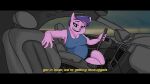  absurd_res anthro car chiropteran curvaceous curvy_female curvy_figure dialogue female first_person_view hair hi_res kersync mammal pink_body purple_hair slightly_chubby solo tenta_(tentabat) vehicle voluptuous wide_hips 