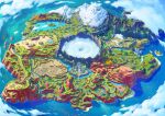  canyon cityscape cliff desert forest lake mountain nature no_humans official_art paldea_map plain pokemon pokemon_(game) pokemon_sv snow_mountain wetland whirlpool 