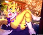  absurd_res anthro bandai_namco bodily_fluids cowgirl_position crossed_legs cum cum_in_pussy cum_inside digimon digimon_(species) dominant dominant_female duo ejaculation erect_nipples eyebrow_piercing faceless_character faceless_male facial_piercing female female_focus female_on_top female_penetrated from_front_position genital_fluids genitals hi_res looking_at_viewer looking_pleasured male male/female moonabel nipple_piercing nipples on_bottom on_top penetration piercing provocative renamon sex teasing 