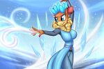  2021 anthro better_version_at_source blue_antlers blue_clothing blue_dress blue_eyes capreoline cervid clothing dress female frozen_(movie) ice icicle magic magic_user mammal navel neck_tuft queen_elsa_(frozen) redahfuhrerking reindeer smile solo them&#039;s_fightin&#039;_herds tuft velvet_reindeer_(tfh) 