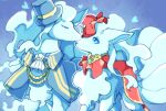  &lt;3 alolan_form alolan_ninetales blue_background blue_cloak blue_clothing blue_ears blue_eyes blue_hat blue_headwear blue_inner_ear blue_nose blue_pupils boop canid canine cape cloak clothed clothed_feral clothing colored digital_media_(artwork) duo eyes_closed female feral feral_on_feral flower flower_accessory fluffy fluffy_chest fluffy_tail front_view fur gem gold_(metal) gold_jewelry hair hat headgear headwear heart_reaction hi_res holowear_(pok&eacute;mon) jewelry kemono kissing long_hair looking_at_another looking_at_partner male male/female mammal monotone_body monotone_ears monotone_fur monotone_hair monotone_tail multi_tail necklace nintendo ohayou_milk one_eye_obstructed plant pok&eacute;mon pok&eacute;mon_(species) pok&eacute;mon_unite portrait pupils quadruped red_cape red_clothing red_headwear regional_form_(pok&eacute;mon) romantic romantic_couple shaded simple_background snout standing theater_style_alolan_ninetales three-quarter_portrait three-quarter_view top_hat tuxedo_style_alolan_ninetales video_games white_body white_ears white_fur white_hair white_tail 