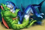  anthro anthro_on_anthro anthro_penetrated anthro_penetrating anthro_penetrating_anthro blue_body blue_tail cloacal cloacal_penetration dorsal_frill duo ear_frill eyes_closed fish forked_tail frill_(anatomy) gills glistening glistening_eyes green_body green_tail imperatorcaesar looking_pleasured male male/male male_penetrated male_penetrating male_penetrating_male marine on_ground open_mouth penetration red_frill ridged_tail sand sex sharp_teeth smile spread_legs spreading tail_fetish tail_in_cloaca tail_play tail_sex teeth underwater unusual_anatomy unusual_tail water 