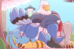  2022 3_toes 5_fingers 69_position accipitrid accipitriform altaria amelia_(animal_crossing) animal_crossing anthro apollo_(animal_crossing) avian bald_eagle better_version_at_source big_butt bird blue_body blue_feathers blush bodily_fluids brown_eyes butt caracara cherry_blossom claws clothed clothed_sex clothing clothing_lift cowgirl_position cunnilingus day digital_drawing_(artwork) digital_media_(artwork) dress dress_lift eagle english_text falconid feathers feet fellatio fingers from_front_position genital_fluids genitals group group_sex hand_on_butt hand_on_hip long_ears looking_at_another looking_back looking_pleasured lying lying_on_another moan multicolored_body multicolored_feathers nintendo on_back on_bottom on_front on_lap on_top oral outside partially_clothed penile penis picnic picnic_blanket plant pok&eacute;mon pok&eacute;mon_(species) polyamory public public_nudity public_sex purple_eyes pussy pussy_juice raised_tail red_body red_feathers romantic romantic_couple saliva saliva_on_penis saliva_on_tongue saliva_string sea_eagle sex shrub sitting size_difference street_lamp stripes swinging text thick_thighs threesome toes tree undressed undressing url vaginal vein veiny_penis video_games white_body white_feathers 