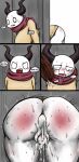  anus big_breasts big_butt big_penis blush bodily_fluids breasts butt clothed clothing comic cum cum_in_ass cum_in_pussy cum_inside dark_body dark_skin dialogue duo faceless_character faceless_male female genital_fluids genitals hakiahki hi_res horn human humanoid instant_loss_2koma interspecies korean_text male male/female mammal mature_male open_mouth partially_clothed penis pussy saliva scarf solo speech_bubble sweat tears teeth text through_wall tongue unknown_species vein veiny_penis white_body 