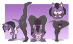  anthro big_butt bigdon1992 black_hair breasts butt butt_from_the_front camel_toe clothed clothing fan_character hair hi_res mammal one_leg_up raised_leg sega sonic_the_hedgehog_(series) upside_down yoga 