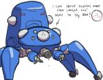  blue_body blush draw_anon dripping ghost_in_the_shell hi_res lube machine metal metallic_body multi_eye multi_limb not_furry penetrable_sex_toy robot sex_toy solo tachikoma 