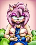  absurd_res amy_rose anthro balls bodily_fluids breast_play breasts duo eyelashes eyeshadow female first_person_view genitals happyanthro hi_res lips lipstick looking_at_viewer makeup male male/female nipples oral penis saliva saliva_on_penis saliva_string sega sex sonic_the_hedgehog sonic_the_hedgehog_(series) thick_lips titfuck 