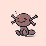  1:1 advos ambiguous_gender amphibian brown_body brown_skin digital_media_(artwork) feet feral hi_res mammal nintendo paldean_form paldean_wooper pok&eacute;mon pok&eacute;mon_(species) simple_background sitting smile solo video_games wooper 