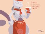  animal_humanoid anthro beverage big_butt breasts butt clothing coffee female grey_body hugotaker humanoid legendary_pok&eacute;mon maid_uniform mammal mammal_humanoid mewtwo nintendo pok&eacute;mon pok&eacute;mon_(species) solo uniform video_games 