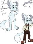  age_difference alpha_channel anthro ask_blog body_reference bow_tie canid canine comic eyewear felix_a_fox fennec fox glasses hi_res humanoid male mammal notched_ear nude old older_anthro older_male purple_eyes solo straps wintersgardencomic 