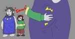  anthro big_breasts big_butt bovid breasts brown_eyes brown_hair butt butt_grab caprine charmie_(temmieverse) clothing evil_look female fur goat grey_hair hair hand_on_butt male male/female mammal red_eyes robe solo spanking surprise sweater temmie_(undertale) temriel_(temmieverse) topwear undertale undertale_(series) video_games wetwaffls white_body white_fur 