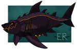  ambiguous_gender artist_logo border feral fish forked_tail imperatorcaesar logo marine mouth_closed purple_body shark simple_background solo unusual_anatomy unusual_tail white_border 