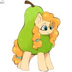  clothing costume equid equine female feral food food_costume friendship_is_magic fruit fruit_costume glazirka hasbro horse kigtoons mammal my_little_pony pear pear_butter_(mlp) pear_costume plant pony solo 