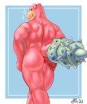  absurd_res anthro anus back_muscles backsack balls big_butt biped blush butt colored digital_drawing_(artwork) digital_media_(artwork) genitals hi_res looking_at_viewer looking_back male muscular muscular_anthro muscular_male muscular_thighs nintendo nude pok&eacute;mon pok&eacute;mon_(species) pose presenting presenting_hindquarters rear_view shaded shon_arts signature simple_background slowbro smile solo spread_butt spreading standing teeth thick_thighs video_games 