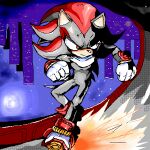  1:1 anthro building city digital_media_(artwork) eulipotyphlan gunner_double_one hedgehog looking_away loop low_res male mammal moon night oekaki running sega shadow_the_hedgehog solo sonic_the_hedgehog_(series) source_request upside_down 