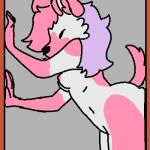  animated digital_media_(artwork) dildo female humanoid hyaenid low_res mammal nude pink_body pixel_(artwork) sex_toy solo yofie 