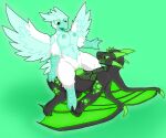  anthro avian beak bird blue_body blue_eyes blue_feathers blue_nipples blue_pussy blue_wings breasts claws digital_media_(artwork) dragon duo eduardo_(kuby_owo) erection feathered_wings feathers female female_penetrated genitals glowing glowing_eyes glowing_genitalia glowing_markings green_body green_eyes green_horn green_penis green_wings grey_body hi_res horn kuby_owo male male/female male_penetrating male_penetrating_female markings nipples nude open_mouth penetration penile penile_penetration penis penis_in_pussy pussy saanvi_(kuby_owo) scalie sex simple_background smile toe_claws vaginal vaginal_penetration white_body white_feathers wings 