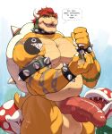  absurd_res anal balls bowser elemental_creature english_text flora_fauna genitals hi_res humanoid_genitalia humanoid_penis koopa licking male mario_bros muscular nintendo oral penile penis penis_lick piranha_plant plant repzzmonster rimming scalie sex tattoo text tongue tongue_out video_games 