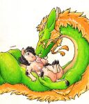  absurd_res amy_(cow) anthro asian_mythology beryll_(dragon) black_hooves bovid bovine breast_lick breast_play breasts cattle dragon duo east_asian_mythology eastern_dragon female furansco hi_res hooves licking male male/female mammal mythology nipples size_difference tongue tongue_out 