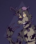  2021 animatronic anthro black_nose buckteeth button_(disambiguation) claws colored digital_drawing_(artwork) digital_media_(artwork) exposed_brain exposed_endoskeleton five_nights_at_freddy&#039;s freddy_fazbear&#039;s_pizzeria_simulator gore green_body hi_res lagomorph leporid looking_away machine male mammal multicolored_body notched_ear rabbit raised_arm robot scottgames scraptrap_(fnaf) sharp_claws sharp_teeth skkortysoup solo teeth two_tone_body video_games wire yellow_eyes 