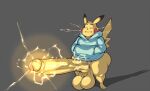  anthro balls big_balls big_penis bottomless clothed clothing dipstick_ears electricity electrostimulation erection ero_(character) erobos genitals hands_in_both_pockets hoodie huge_balls huge_penis huge_thighs hyper hyper_genitalia hyper_penis male multicolored_ears nintendo overweight overweight_anthro overweight_male penis pikachu pok&eacute;mon pok&eacute;mon_(species) solo thick_thighs topwear video_games wide_hips yellow_body 