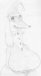  2021 anthro big_breasts big_eyes black_nose breasts clothing dress dress_shirt female hair hat headgear headwear huge_breasts long_hair long_neck looking_at_viewer mammal mature_anthro mature_female monochrome mrs._fillyjonk murid murine rat rodent sbshouseofpancakes shirt sketch solo the_moomins tight_clothing topwear whiskers wide_hips 