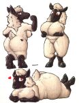  absurd_res anthro big_breasts big_butt bovid breasts butt caprine female furansco hi_res holding_breast mammal muscular muscular_female sheep solo 