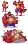  absurd_res aged_up american_dragon:_jake_long anthro beard belly belly_overhang big_belly big_bulge big_muscles big_nipples bobthetanuki breasts bulge clothed clothing disney facial_hair hi_res huge_bulge huge_muscles huge_pecs hyper hyper_belly jake_long love_handles male mature_anthro mature_male moobs morbidly_obese morbidly_obese_anthro morbidly_obese_male muscular muscular_anthro muscular_male nipples non-mammal_breasts obese obese_anthro obese_male open_mouth overweight overweight_anthro overweight_male pudgy_belly red_body simple_background solo speedo swimwear topless white_background 