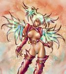  artist_request boots breastless_clothes breasts buckle final_fantasy final_fantasy_tactics fingernails head_wings large_breasts pubic_hair solo thigh_boots thighhighs ultima_(fft) wings 