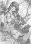  asamiya_athena bow bra bra_lift breasts censored cunnilingus fatal_fury fingering fingerless_gloves forest gloves greyscale hairband highres io_takuya large_breasts licking lingerie long_hair monochrome multiple_girls nature oral ponytail pussy_juice shiranui_mai spread_legs sweat tears the_king_of_fighters top-down_bottom-up underwear yuri 