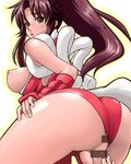 anus bad_id bad_pixiv_id blush breasts brown_eyes brown_hair censored fatal_fury fjt_(fjym2) large_breasts lowres nipples panties panties_aside penis sex shiranui_mai solo_focus tears the_king_of_fighters underwear vaginal 
