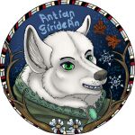  antlers canid canine canis cloak clothing fleety_(artist) gem horn icon invalid_tag leaf male mammal maple_leaves pfp profile profile_pic ring sfw snow_flakes wolf 