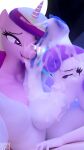  16:9 3d_(artwork) anthro balls bodily_fluids cum cum_covered cum_everywhere digital_media_(artwork) female female/female flurry_heart_(mlp) friendship_is_magic genital_fluids genitals group hasbro hi_res incest_(lore) male male/female messy my_little_pony nude open_mouth penis princess_cadance_(mlp) sex shining_armor_(mlp) symm tongue trio widescreen 