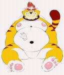  2022 2d_animation animated anthro belly big_belly big_moobs blush bowser breathing claws collar disembodied_hand eyebrows featureless_crotch feet felid feline front_view fur hair happy hi_res koopa loop male mammal mario_bros meowser moobs navel nintendo nipples nude overweight overweight_anthro overweight_male pawpads petting scalie shell short_playtime simple_background sitting smile soles solo spiked_collar spikes splashburr tail_motion tailwag teeth tuft video_games white_background 