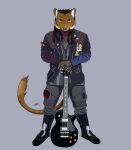  absurd_res anthro boots bottomwear clothing dave_lister_(red_dwarf) dreadlocks footwear gerbil guitar hi_res jacket male mammal murid musical_instrument pants plucked_string_instrument red_dwarf ring_(jewelry) rocker rodent solo ssnowstalker string_instrument topwear 