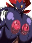  anthro areola black_body breast_play breast_squish breasts duo feathers female forehead_gem genitals male male/female motion_lines nintendo nipples norio_(pheromosa_times) open_mouth penis pink_areola pink_nipples pok&eacute;mon pok&eacute;mon_(species) red_eyes sex squish titfuck video_games weavile 