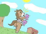  animal_crossing anthro anus bottomless cheerleader clothed clothing equid equine female genitals horse looking_back mammal nintendo outside plant pussy solo tree video_games weirdkoaladream winnie_(animal_crossing) 