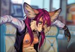  (character) anthro bomber breasts canid canine female fox hair mammal nipples piercing red_hair solo spiderfox trixythespiderfox 