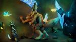  absurd_res anthro blizzard_entertainment canid cave duo female haruame_(artist) hi_res male male/female mammal video_games vixnix vulpera warcraft xanoxis 